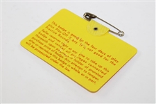 1975 Masters Tournament SERIES Badge #27073 - Jack Nicklaus Winner