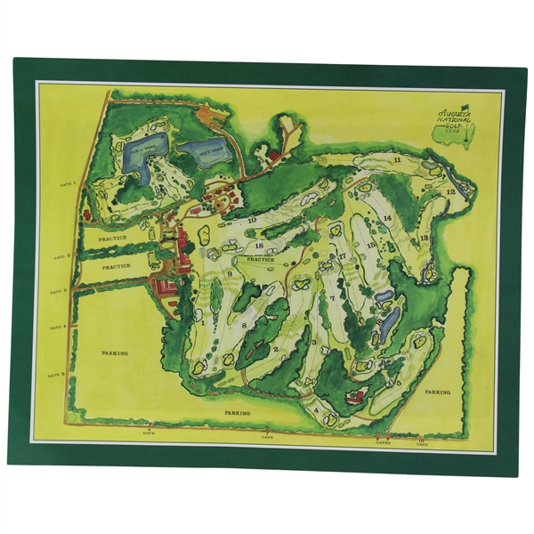 Augusta National Golf Club Aerial View Vibrant Color Poster