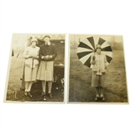 Two 1930s Maureen Orcutt London PlanetNews Original Photos - Curtis Cup Intl. Matches