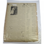 1930 'Bobby Jones Wins Amateur' Williamsport Sun Newspaper Page - Sept. 27, 1930