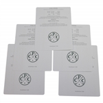 Five Cypress Point Club Official Scorecards - Unused