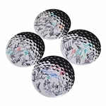 Four (4) Multi-Signed PGA Golf Ball Placemats JSA ALOA