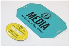 1979 The Memorial Tournament Media Arm Band & Clubhouse Working Media Badge