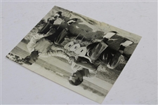 Ben Hogan Shaking Hands with Unknown Golfer Photo with Putting Green Markers