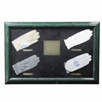 Seve, Strange, Sluman & Lyle Signed Golf Gloves Display - 1988 Major Champs - Framed JSA ALOA