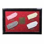 Nicklaus, Miller, Weiskopf & Aaron Signed Golf Gloves Display - 1973 Major Champs - Framed JSA ALOA
