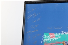 Multi-Signed 1988 Doug Sanders Kingwood Celebrity Classic Matted Poster JSA ALOA