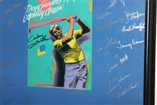 Multi-Signed 1988 Doug Sanders Kingwood Celebrity Classic Matted Poster JSA ALOA