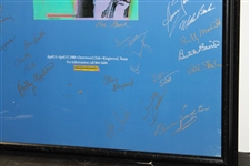 Multi-Signed 1988 Doug Sanders Kingwood Celebrity Classic Matted Poster JSA ALOA
