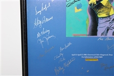 Multi-Signed 1988 Doug Sanders Kingwood Celebrity Classic Matted Poster JSA ALOA