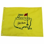 Jack Burke Signed 2001 Masters Embroidered Flag JSA ALOA