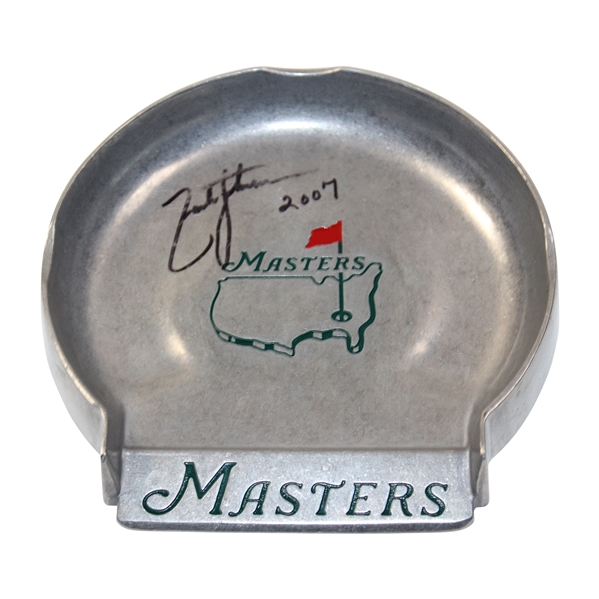 Zach Johnson Signed Masters Pewter Putting Cup with 2007 Notation JSA ALOA