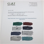 Yang, Finsterwald, Green & Five (5) other PGA Championship Winners Signed Gloves JSA ALOA