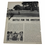 Arnold Palmer Signed 1954 US Amateur Sports Illustrated Magazine Page JSA ALOA