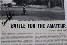 Arnold Palmer Signed 1954 US Amateur Sports Illustrated Magazine Page JSA ALOA