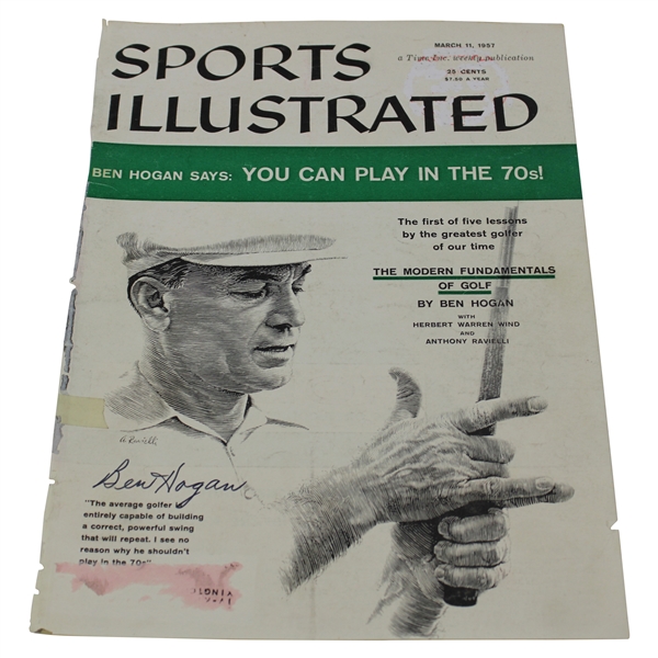Ben Hogan Signed 1957 Sports Illustrated Cover JSA ALOA