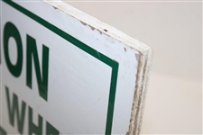 Official 'Caution Slippery When Wet' Wood Sign from c.1980's Masters Tournament