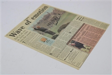 Arnold Palmer Signed 1995 Open Farewell Newspaper Page JSA ALOA