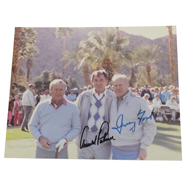 Arnold Palmer & President Gerald Ford Signed Photo JSA ALOA
