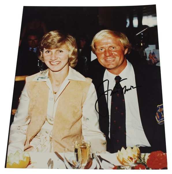 Jack Nicklaus Signed Ryder Cup Dinner Photo w/ Barbara JSA ALOA