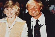 Jack Nicklaus Signed Ryder Cup Dinner Photo w/ Barbara JSA ALOA