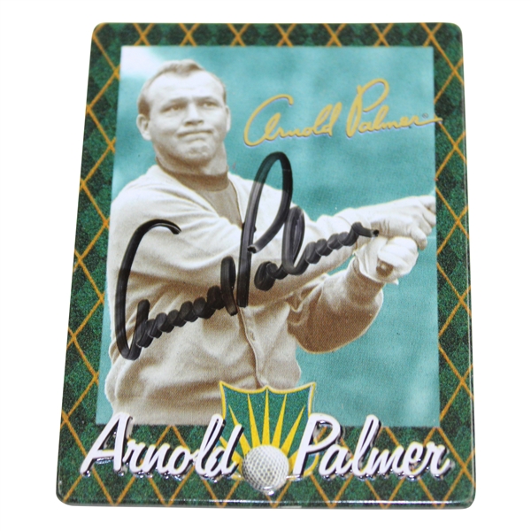 Arnold Palmer Signed Metallic Golf Card JSA ALOA