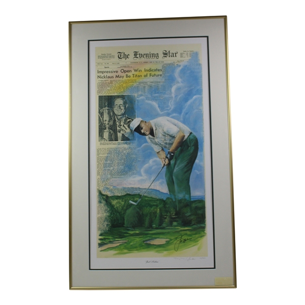 Jack Nicklaus Signed The Evening Star Framed Collage JSA ALOA