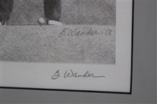 Sergio Garcia Signed 2001 Limited Edition 1/50 Timber Lodge Steakhouse Framed Drawing JSA ALOA