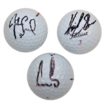 Ernie Els, Henrik Stenson & Justin Leonard Signed Personal Used Golf Balls JSA ALOA