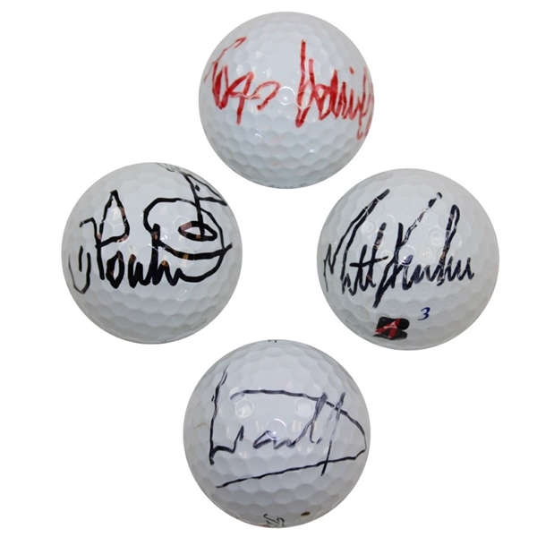 Hamilton, Kucher, Poulter & Donald Signed Personal Used Golf Balls JSA ALOA