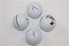 Hamilton, Kucher, Poulter & Donald Signed Personal Used Golf Balls JSA ALOA