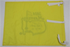 Nick Faldo Signed 2014 Masters Embroidered Flag with '1989-90-96' JSA ALOA