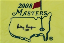Billy Casper Signed 2008 Masters Embroidered Flag with '1970' JSA ALOA