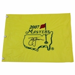 Zach Johnson Signed 2007 Masters Embroidered Flag JSA ALOA