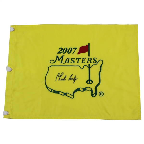 Charles Coody Signed 2007 Masters Embroidered Flag JSA ALOA