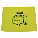Tommy Aaron Signed 2011 Masters Embroidered Flag with 73 JSA ALOA