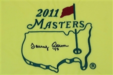 Tommy Aaron Signed 2011 Masters Embroidered Flag with '73' JSA ALOA
