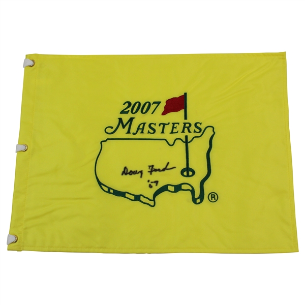 Doug Ford Signed 2007 Masters Embroidered Flag with 57 JSA ALOA