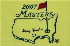 Doug Ford Signed 2007 Masters Embroidered Flag with '57' JSA ALOA