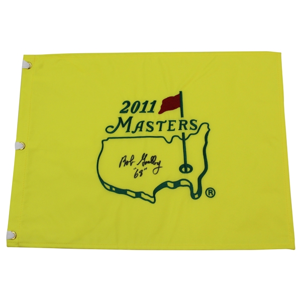 Bob Goalby Signed 2011 Masters Embroidered Flag with 68 JSA ALOA