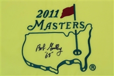 Bob Goalby Signed 2011 Masters Embroidered Flag with '68' JSA ALOA