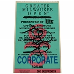 Tiger Woods Pro Debut 1996 GMO Corporate Series Ticket Stub Signed by Stricker JSA ALOA