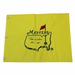Tom Watson Signed Undated Masters Embroidered Flag with Years Won JSA ALOA