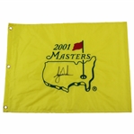 Tiger Woods Signed 2001 Masters Embroidered Flag JSA ALOA