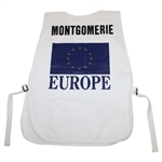 Colin Montgomerie's 1995 Ryder Cup at Oak Hill Team Europe Signed Caddy Bib JSA ALOA