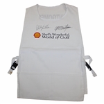 Mickelson & Montgomerie Signed Montgomeries 1997 Shells Wonderful World of Golf Caddy Bib JSA ALOA