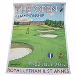 Ernie Els Signed 2012 The Open at Royal Lytham & St Annes Poster by Lee Wybranski JSA ALOA