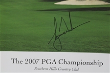 Tiger Woods Signed 2007 PGA Championship at Southern Hills CC Poster JSA ALOA