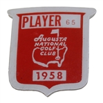Tommy Bolts 1958 Masters Tournament Official Contestant Badge #65