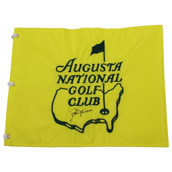Jack Nicklaus Signed Undated Augusta National Golf Club Member Embroidered Flag JSA ALOA